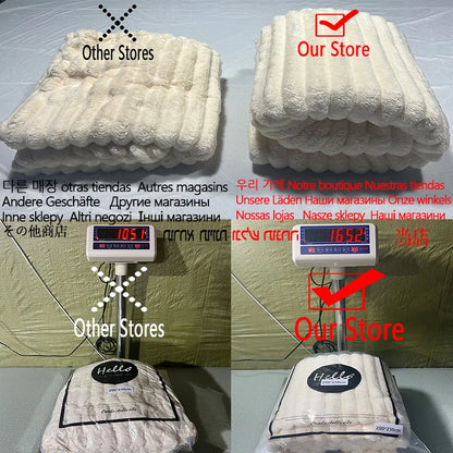 Indulge in Luxury: Ultra-Soft Faux Rabbit Fur Throw Blanket - Fluffy, Warm, and Perfect for Your Sofa or Bed in Spring and Autumn